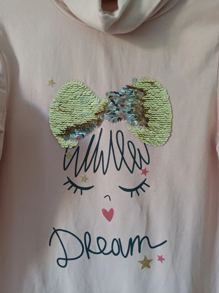 Haut avec col rose pâle & sequins Orchestra 10 ans - photo numéro 2