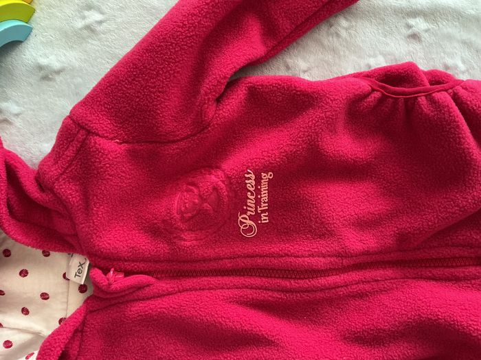 veste polaire a capuche rose 9 mois tex - photo numéro 7