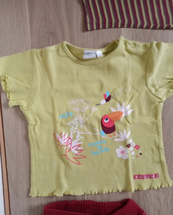 T-shirt vert cadet rousselle 4 ans T-shirt col roulé sergent major Pantalon okidz Vertbaudet 3 ans - photo numéro 2