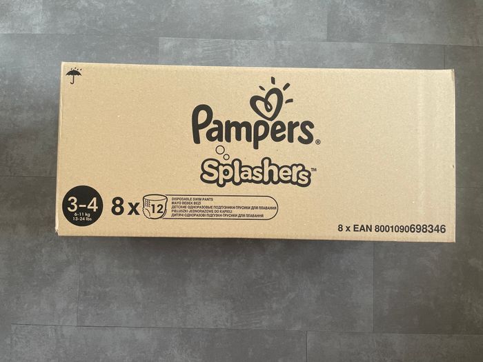 Couche Pampers Splashers 3-4 Lot de 96