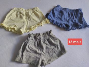 Lot de shorts taille 18 mois