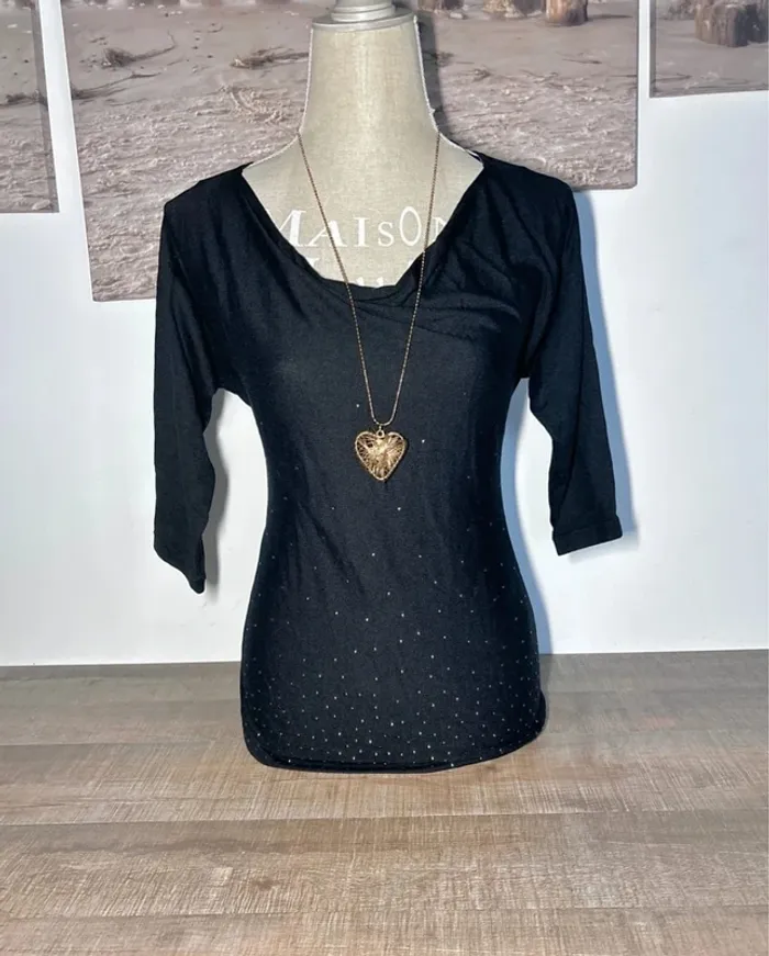💕 blouse manche 3/4 taille 34 XS 36 s #123 #undeuxtrois #un1deux2trois3 - photo numéro 2