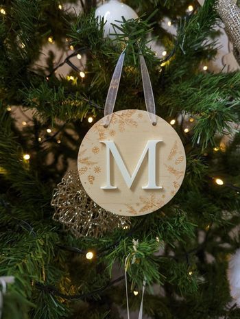 Ornement Noël - Lettre à personnaliser