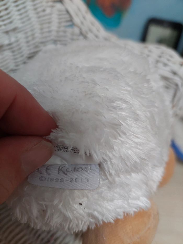 Kaloo - doudou ourson boule fourrure blanc - photo numéro 6