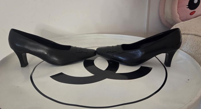 Escarpins DI FONTANA 36 Cuir Noir – Talon 6 cm – Comme Neufs – Élégants & Intemporels - photo numéro 2