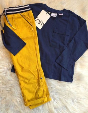 (NEUFS non portés)🏷🏷🥰💙💙superbe ensemble teeshirt ml et pantalon 3ans garçon