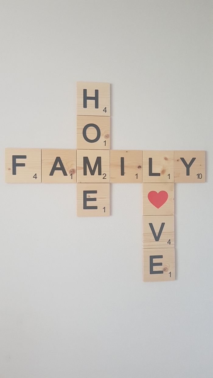 Lettres Scrabble déco murale