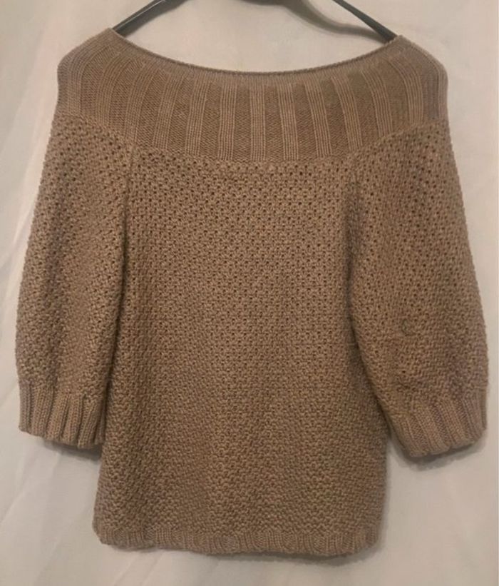 Boléro marron clair mi-manches - photo numéro 3