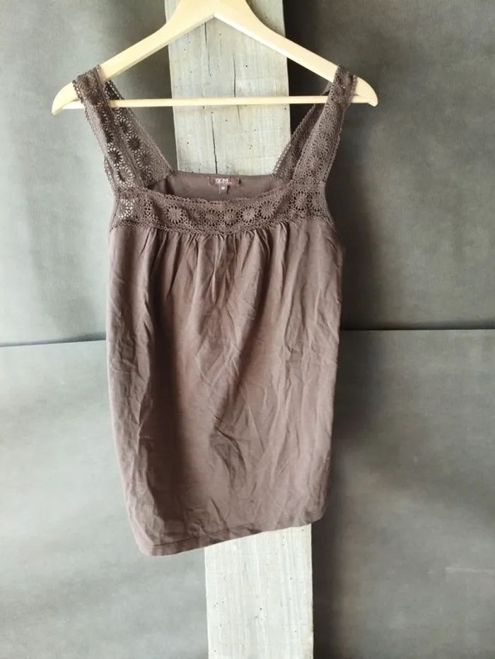Top débardeur marron GDM taille M
