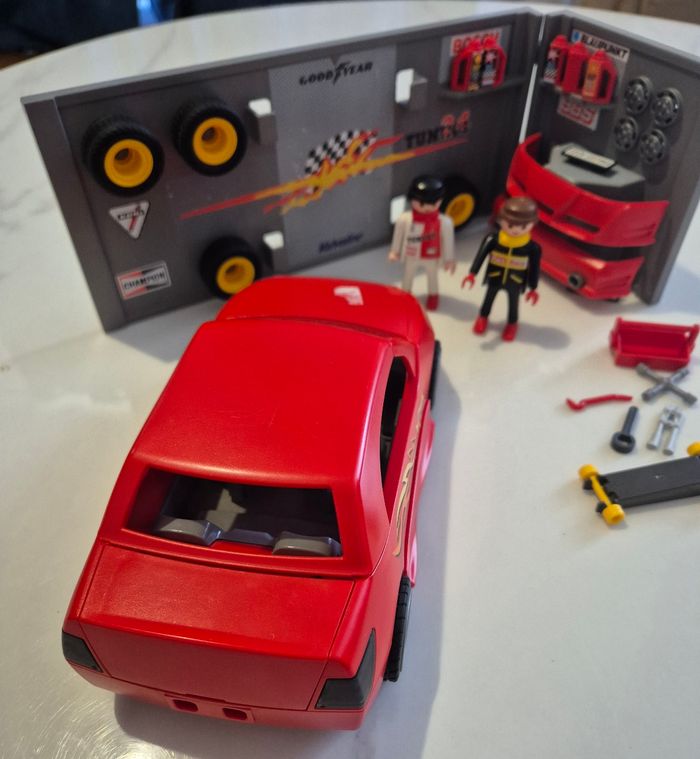 Playmobil 4321 voiture de course rouge et atelier tuning-mecanique - photo numéro 5