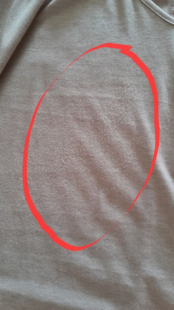 T-shirt femme, couleur beige, col en V, taille 5XL - photo numéro 4