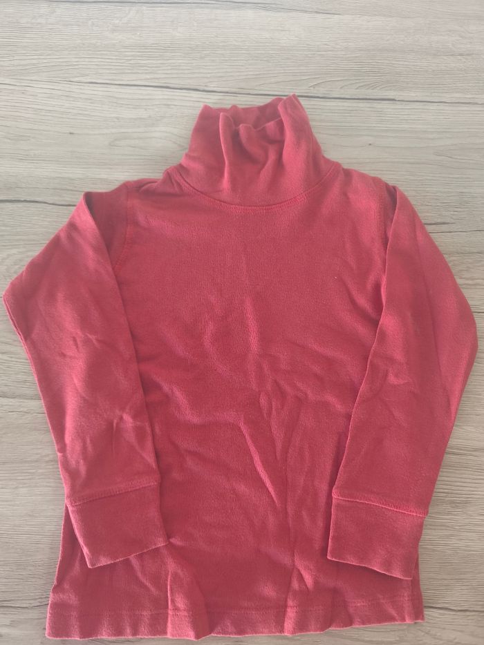 Tee-shirt manches longues sous pull col roulé 4 ans - photo numéro 2