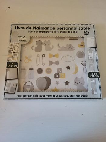 Livre de naissance personnalisable neuf