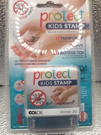 Protect Kids  Tampon  à Imprimer  pour Enfants -  Aide au  Lavage  des  Mains  avec Motif Lavable