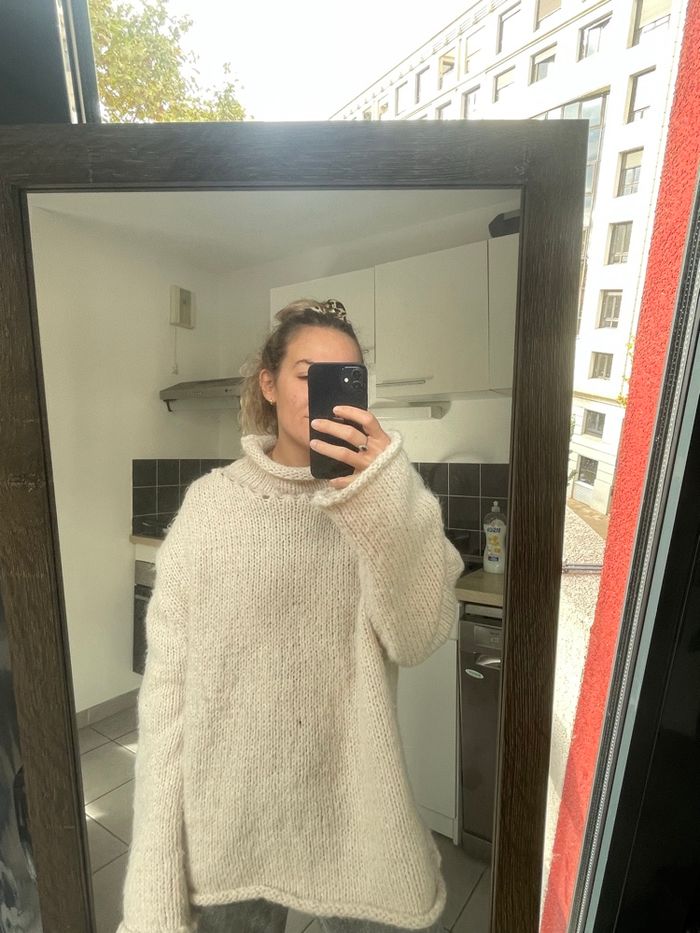 Pull blanc cassé Zara - photo numéro 2