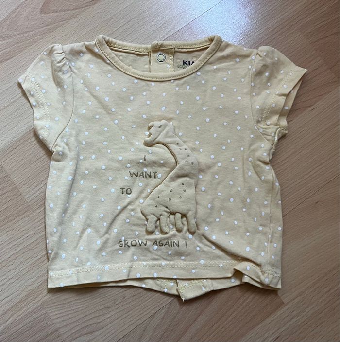 Lot 2 t-shirts rose et jaune Kiabi 1M - photo numéro 8