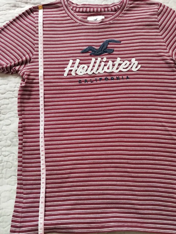 T-shirt Hollister bordeaux taille XS femme - photo numéro 6
