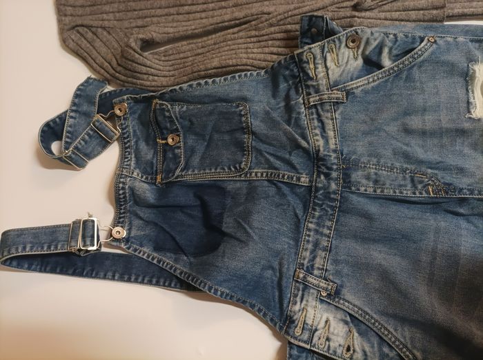 Salopette en jean + robe d'automne - photo numéro 6