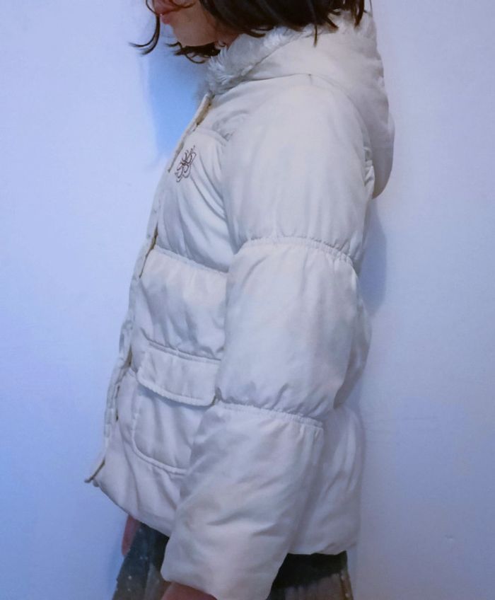 Doudoune blanche à capuche 8 ans - photo numéro 6