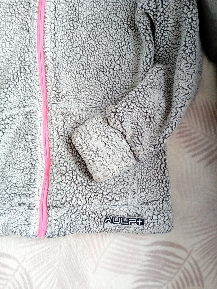Gilet Polaire 12 ans Gris et rose fluo Aulp +. - photo numéro 3