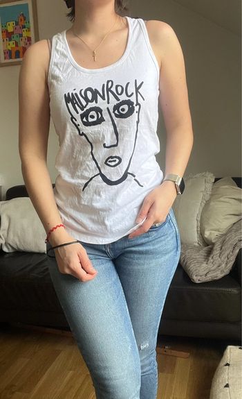 Débardeur blanc - maison rock - M