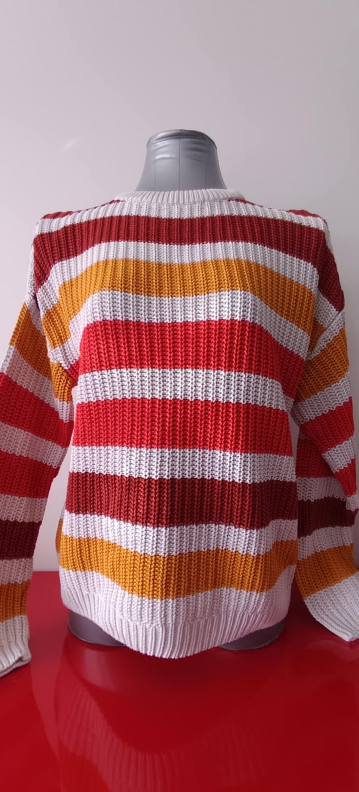 Pull à rayures col rond manches longues "Pimkie Collection" Taille S - photo numéro 4