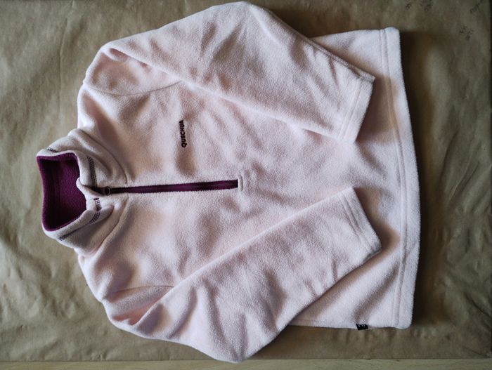 Sweat polaire uni rose pastel Decathlon 4 ans 98/104 cm