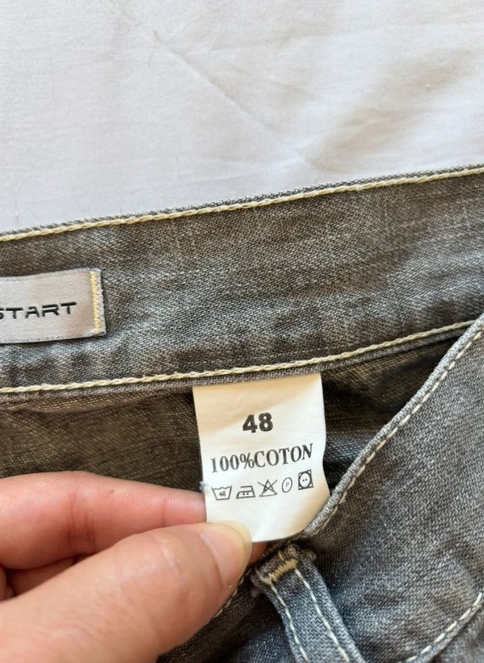 Jean homme gris clair vintage y2k 00s taille XL/48 – coupe droite regular – 100% coton - photo numéro 10