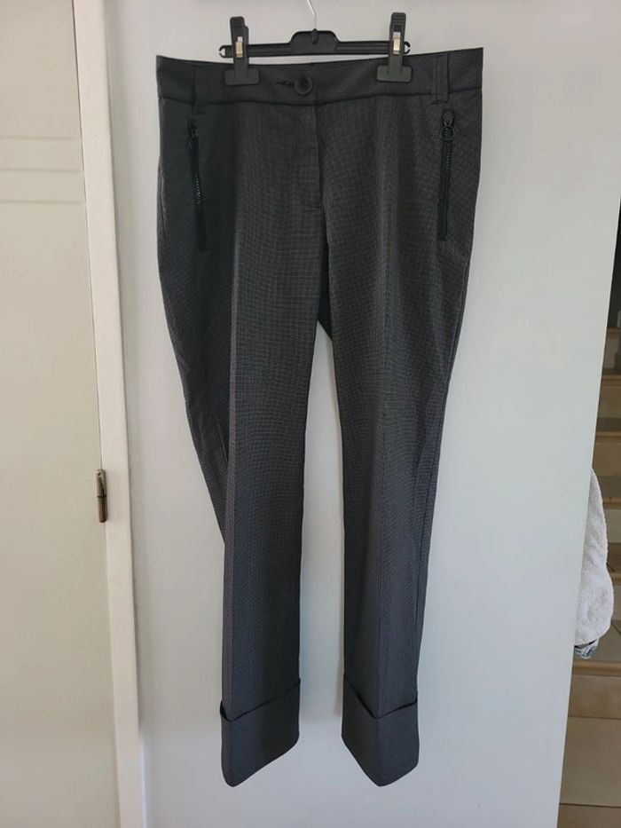 Cop copine pantalon carreaux noir gris Taille 40 L
