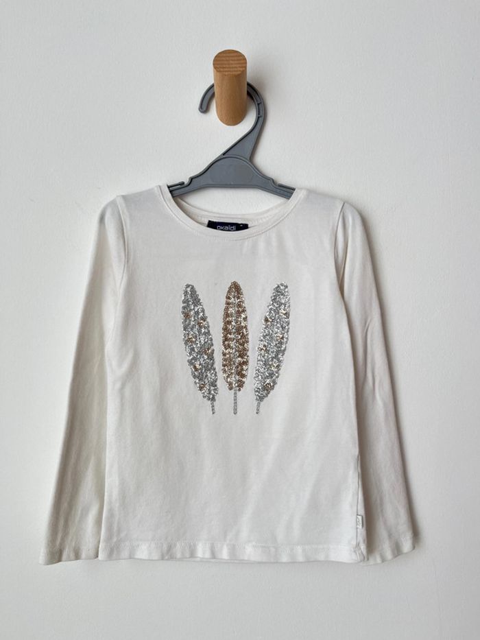 LOT de 3 T-shirts à manches longues stretch - Okaïdi fille 3 ans - photo numéro 7