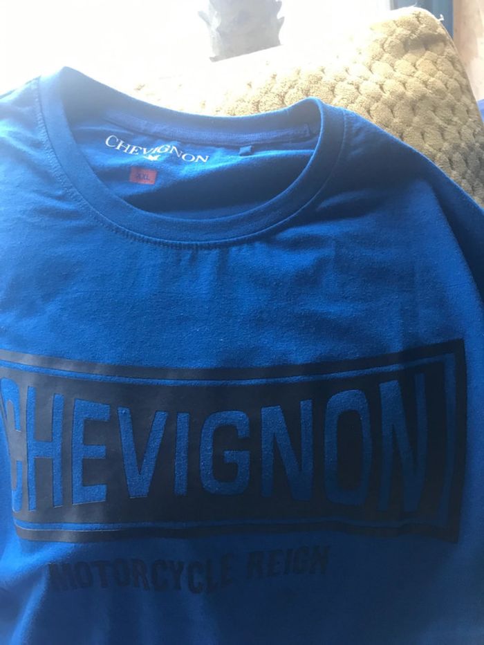 Chevignon t shirt neuf taille XXL couleur bleu - photo numéro 7