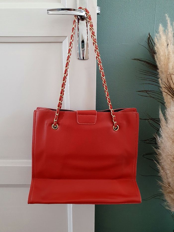 Sac à main Carré terracotta simili cuir - photo numéro 3