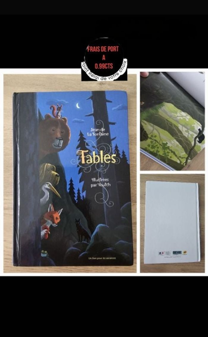 Livre table de jean de la fontaine enfant