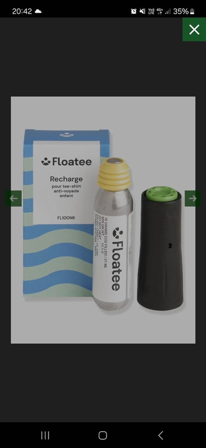 Tee-shirt anti-noyade Floatee Neuf 5 ans + recharges - photo numéro 3