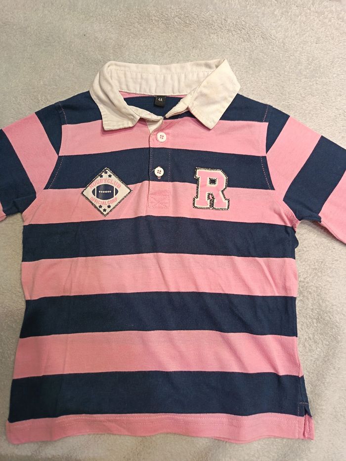 polo rose mchs longs 4 ans réf 227 B7