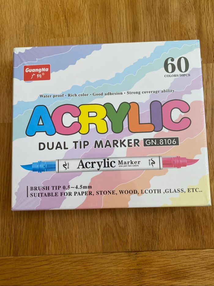 GuangNa 30 feutres acrylique double pointe neufs