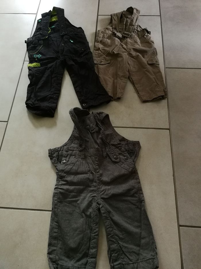 Lot de 3 salopettes