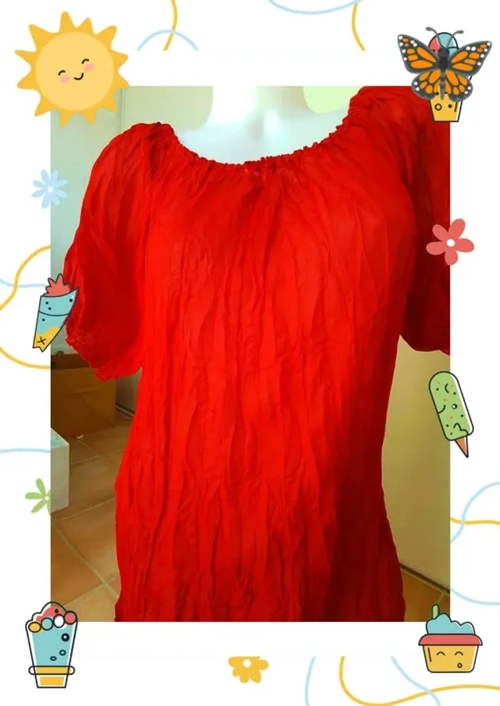 Haut transparent rouge - photo numéro 4