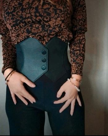 A41 ceinture gaine corset vintage rétro ajustable noire