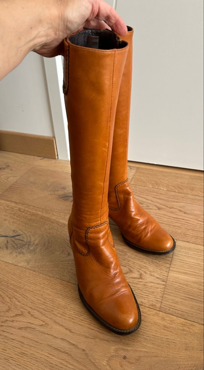 Bottes hautes cuir Billi Bi - photo numéro 6