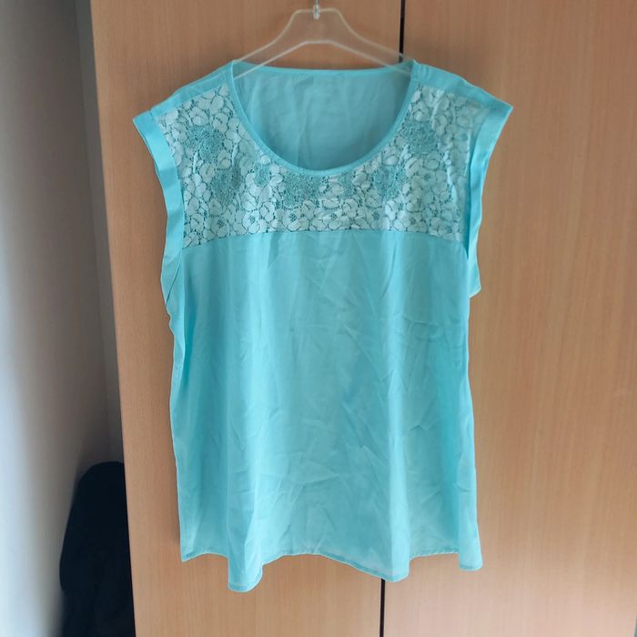 Tunique sans manche turquoise