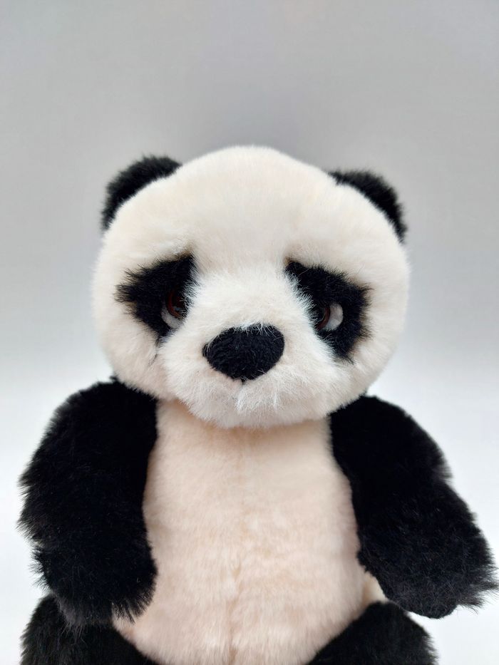 Peluche doudou panda blanc noir BUKOWSKI 19 cm assis comme neuf - photo numéro 5
