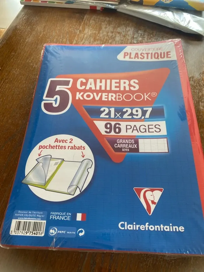 5 cahiers clairefontaine koverbook