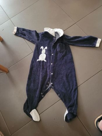 Pyjama velours de bon matin 23 mois