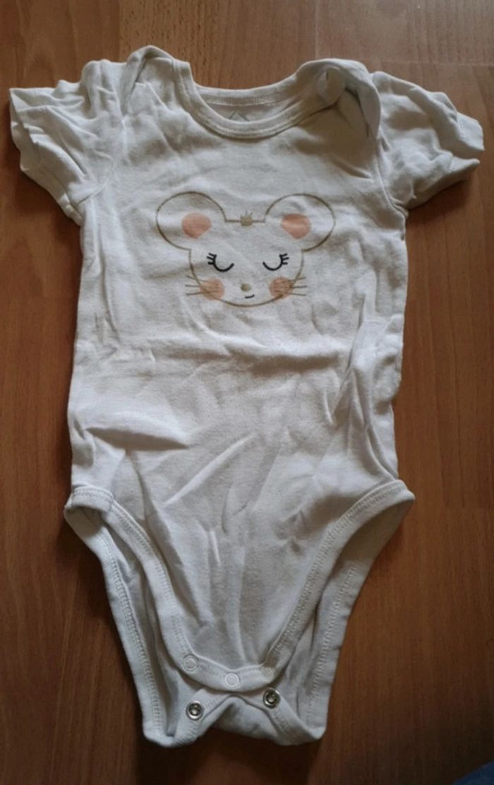 Pyjama velours bodie Manche courte legging gris - photo numéro 3