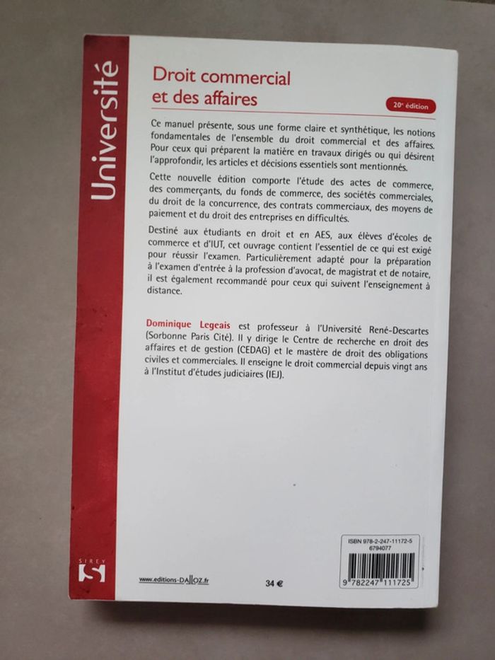 Droit commercial et des affaires 20e édition - photo numéro 2