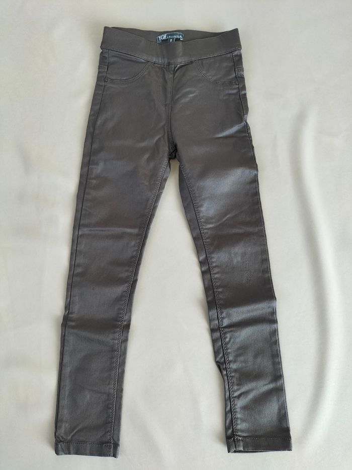 🖤 Jegging effet ciré gris - 8ans - TQF Collection - Neuf 🖤