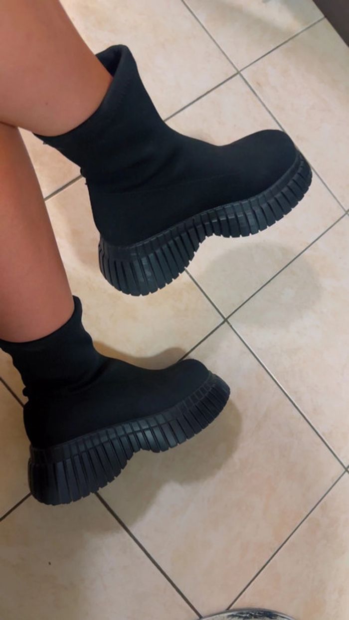 Bottines noir légères - Taille 38 - photo numéro 3