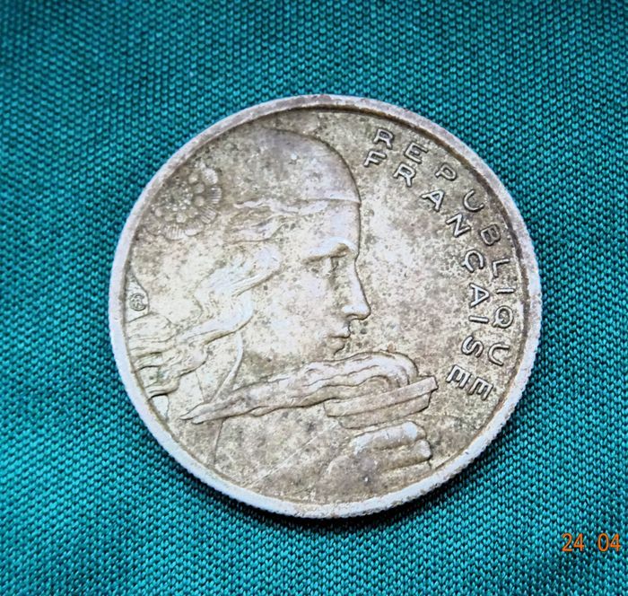 pièce de monnaie 100 francs 1958 - photo numéro 2