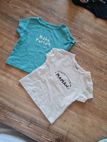 Lot 2 t-shirt kiabi